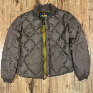 Eddie Bauer 1936 Skyliner Puffer Jacket Brown Goose Down Size Large Winter